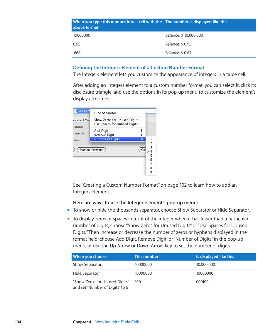 Apple Numbers '09 User Manual | Page 104 / 254
