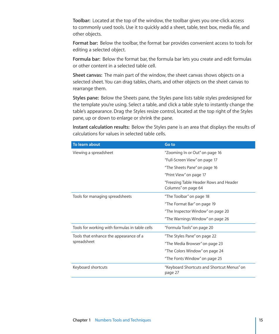 Apple Numbers '09 User Manual | Page 15 / 254