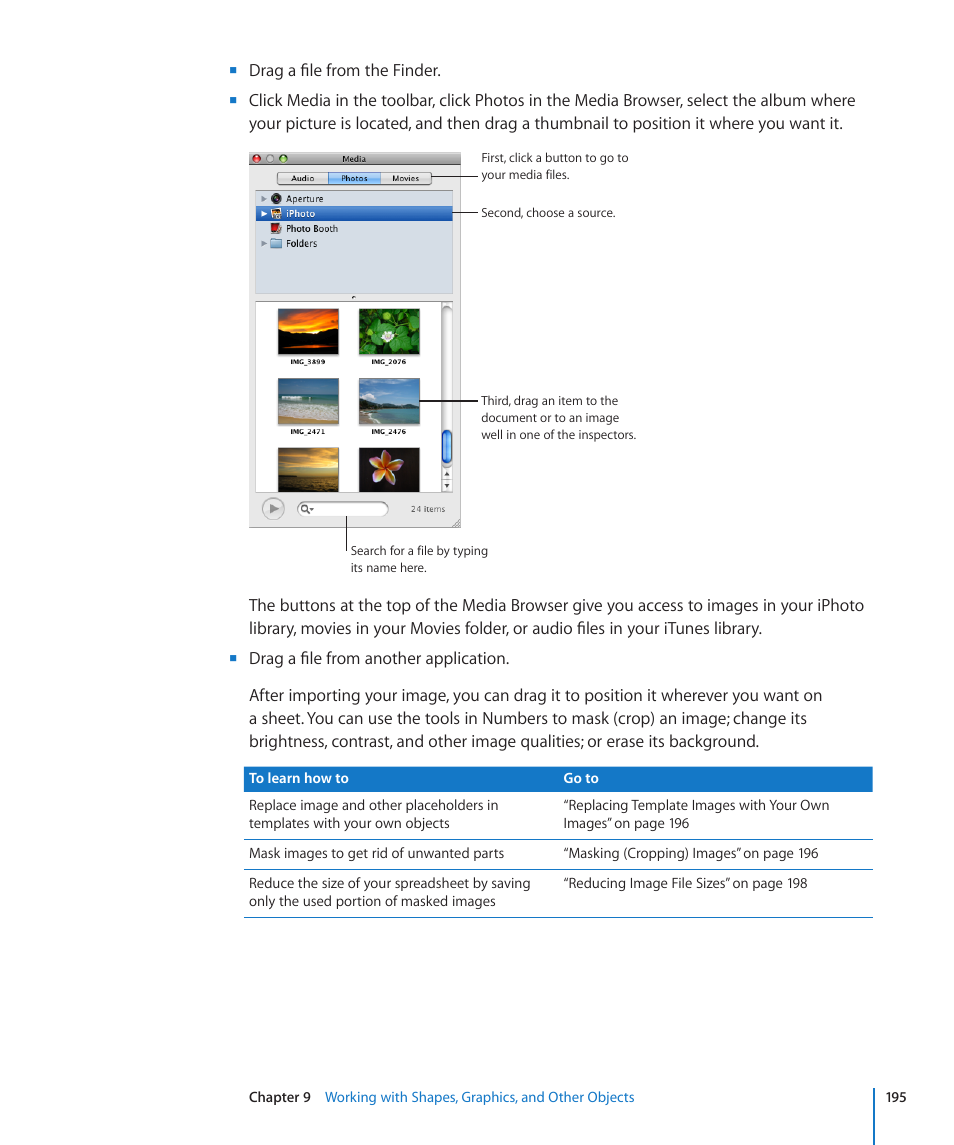 Apple Numbers '09 User Manual | Page 195 / 254