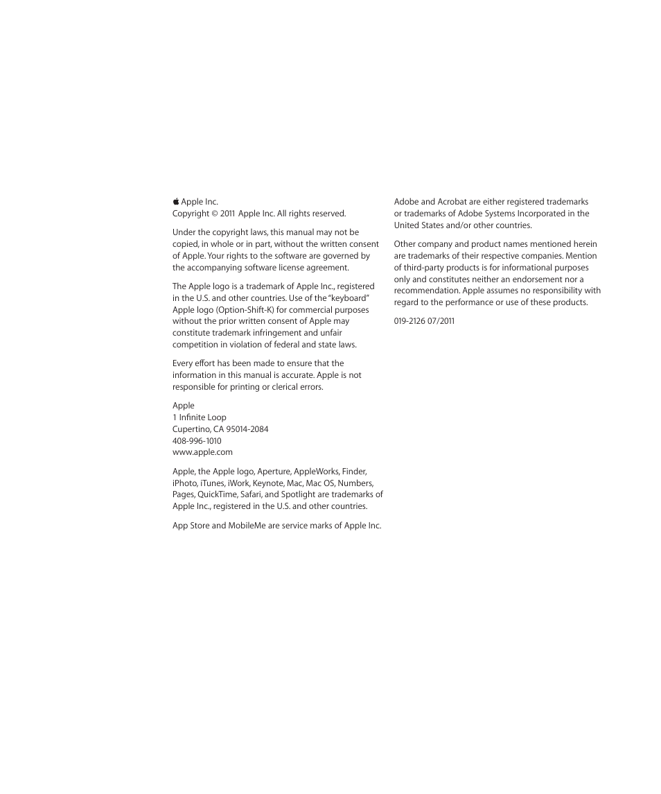 Apple Numbers '09 User Manual | Page 2 / 254