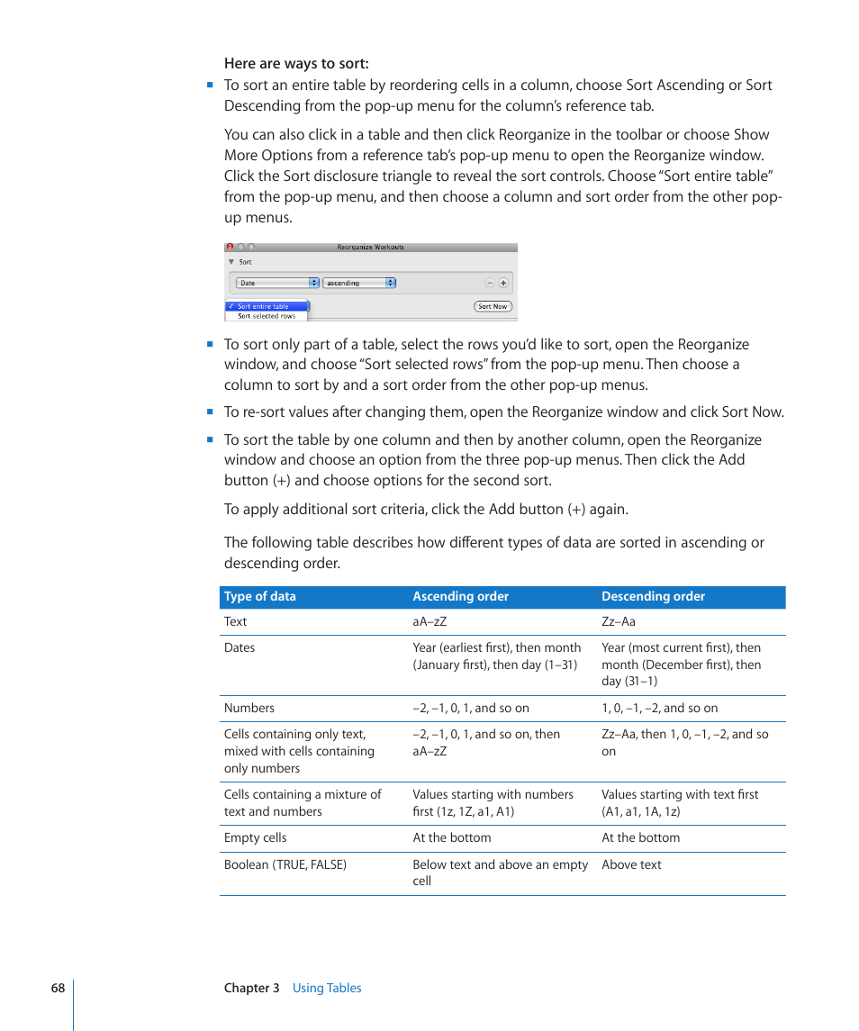 Apple Numbers '09 User Manual | Page 68 / 254