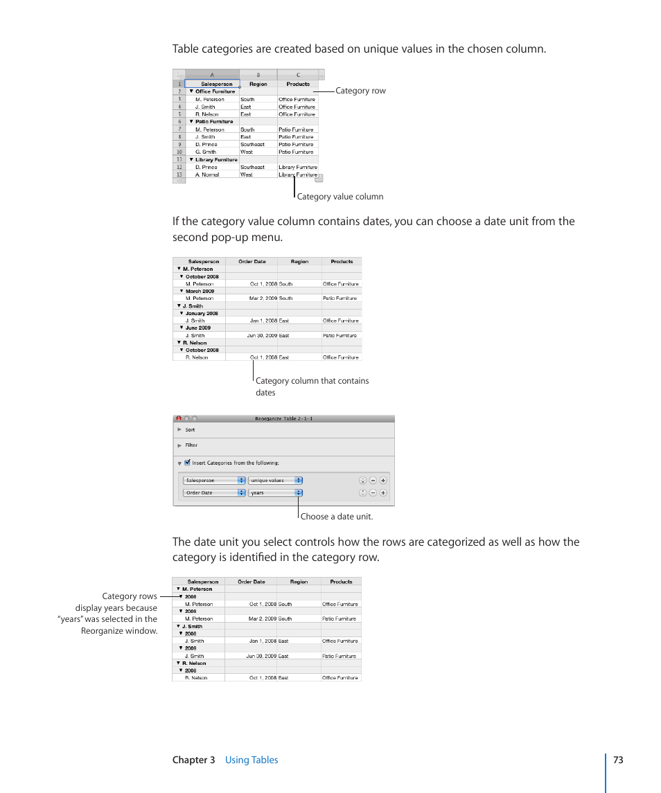 Apple Numbers '09 User Manual | Page 73 / 254
