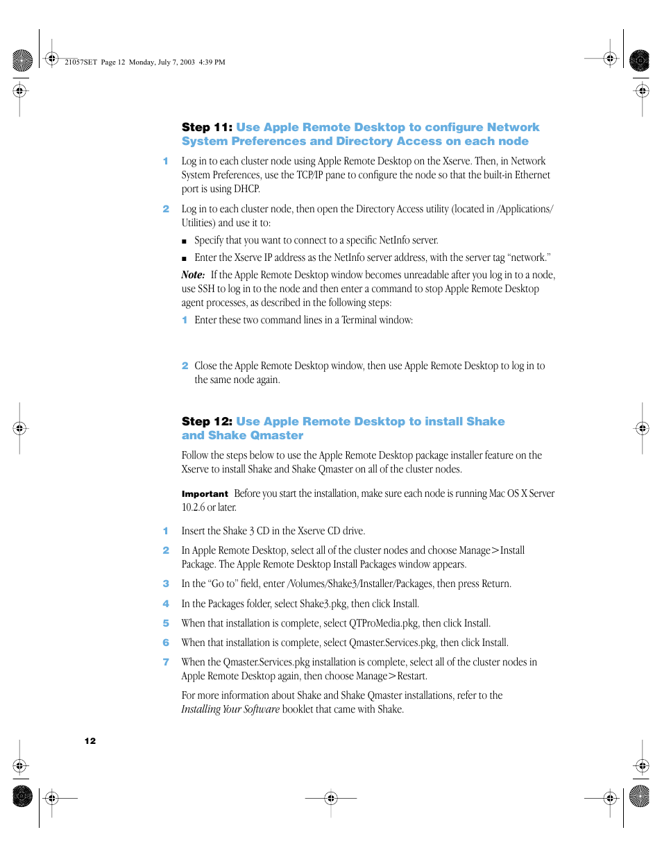 Apple Shake Distributed Rendering (10.2) User Manual | Page 12 / 14