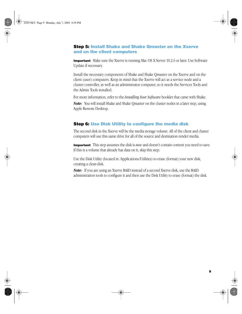 Apple Shake Distributed Rendering (10.2) User Manual | Page 9 / 14