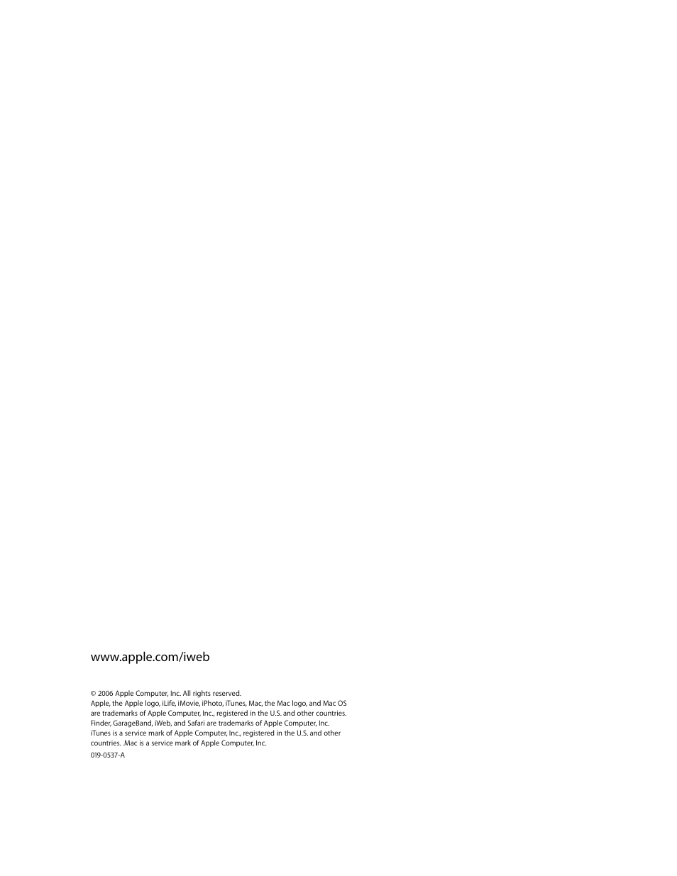 Apple iWeb User Manual | Page 37 / 37