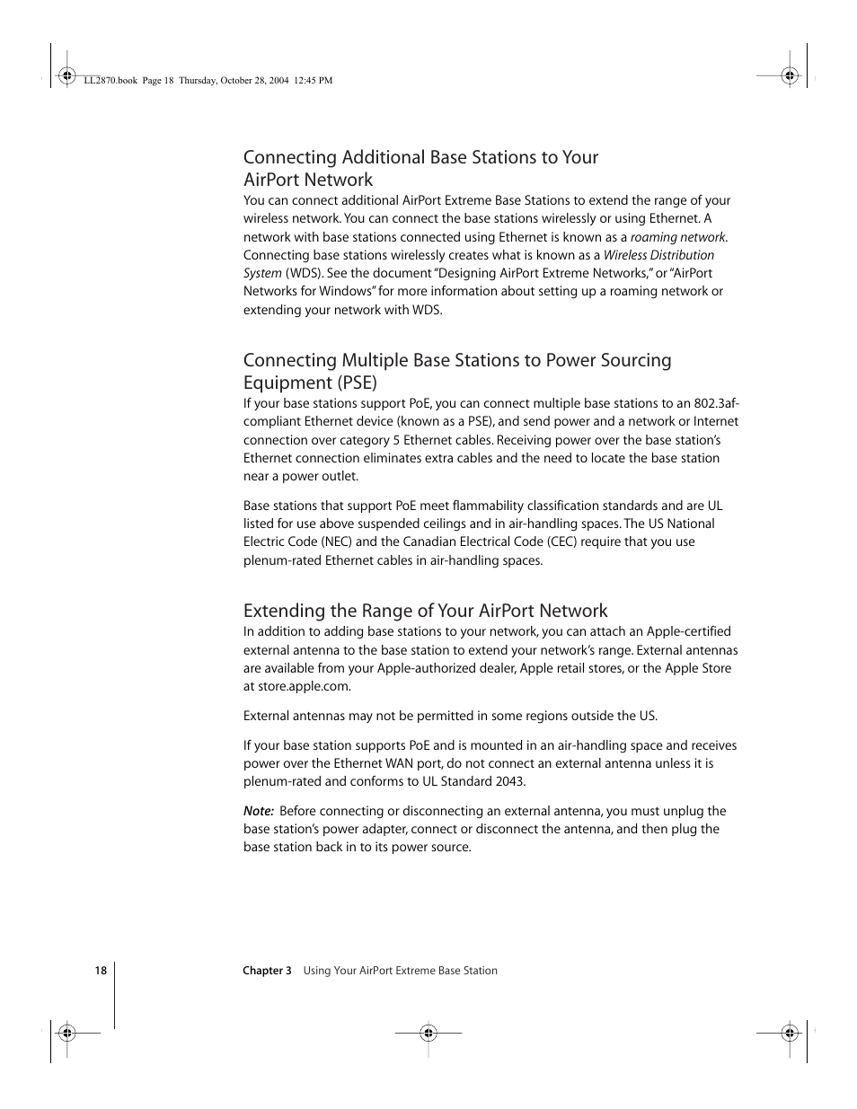 Extending the range of your airport network | Apple AirPort Extreme Base Station User Manual | Page 18 / 36
