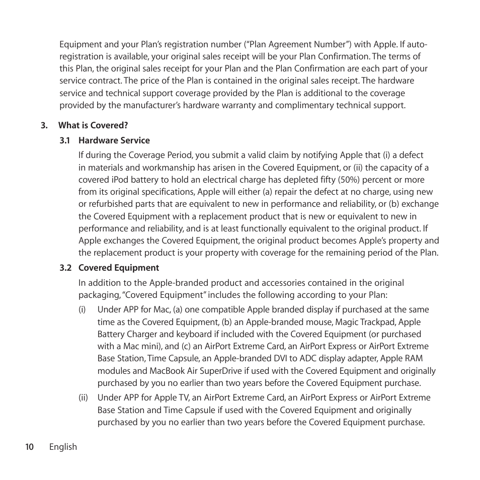 Apple AppleCare Protection Plan for Apple Display User Manual | Page 10 / 108