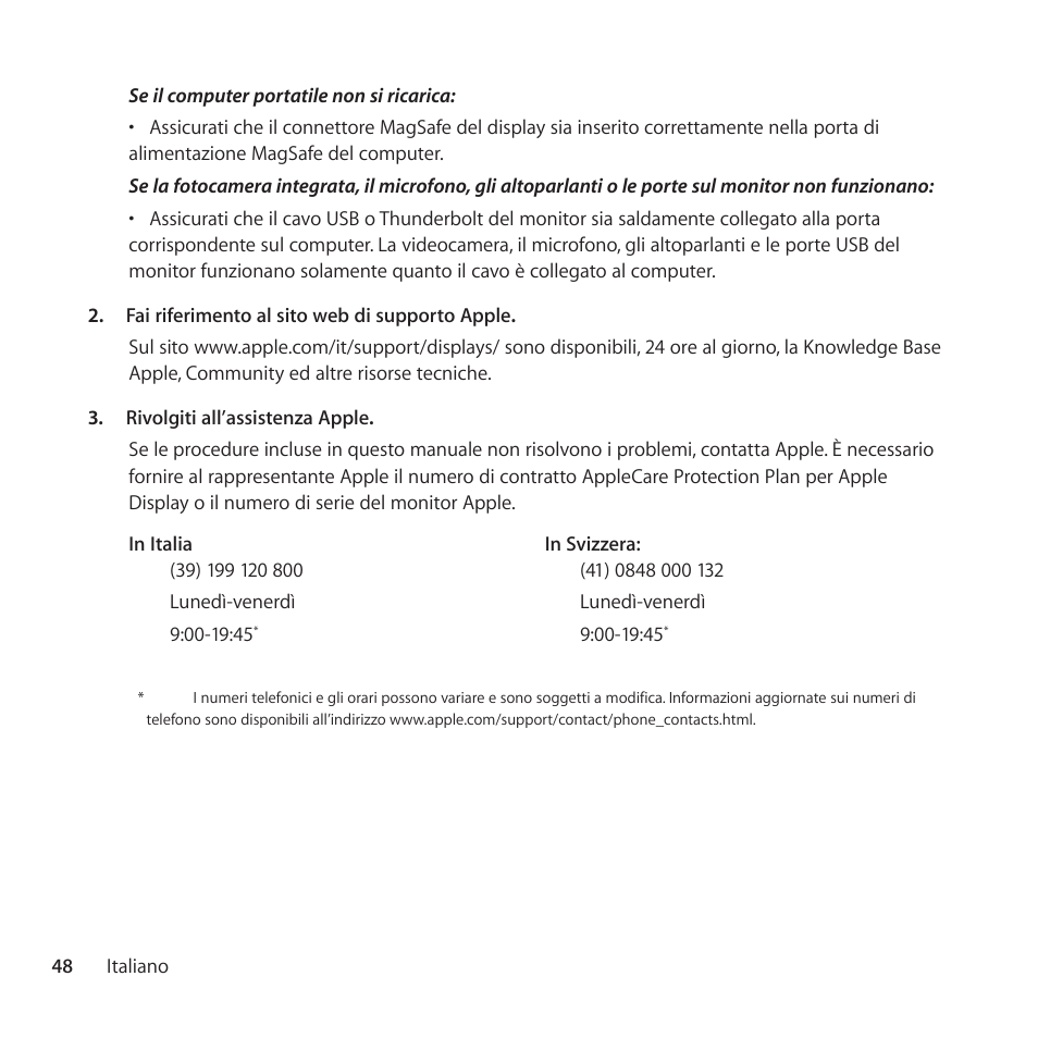 Apple AppleCare Protection Plan for Apple Display User Manual | Page 48 / 108