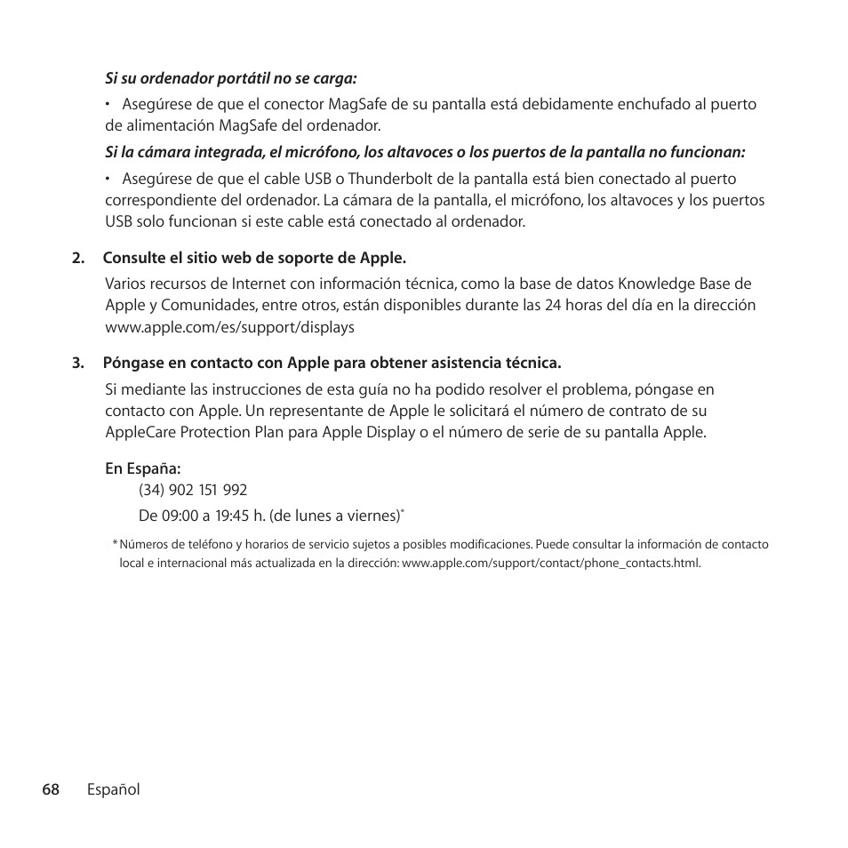 Apple AppleCare Protection Plan for Apple Display User Manual | Page 68 / 108