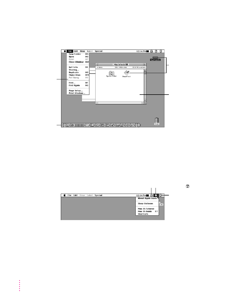 Reviewing the basics, Menus | Apple PowerBook (2400c) User Manual | Page 17 / 159