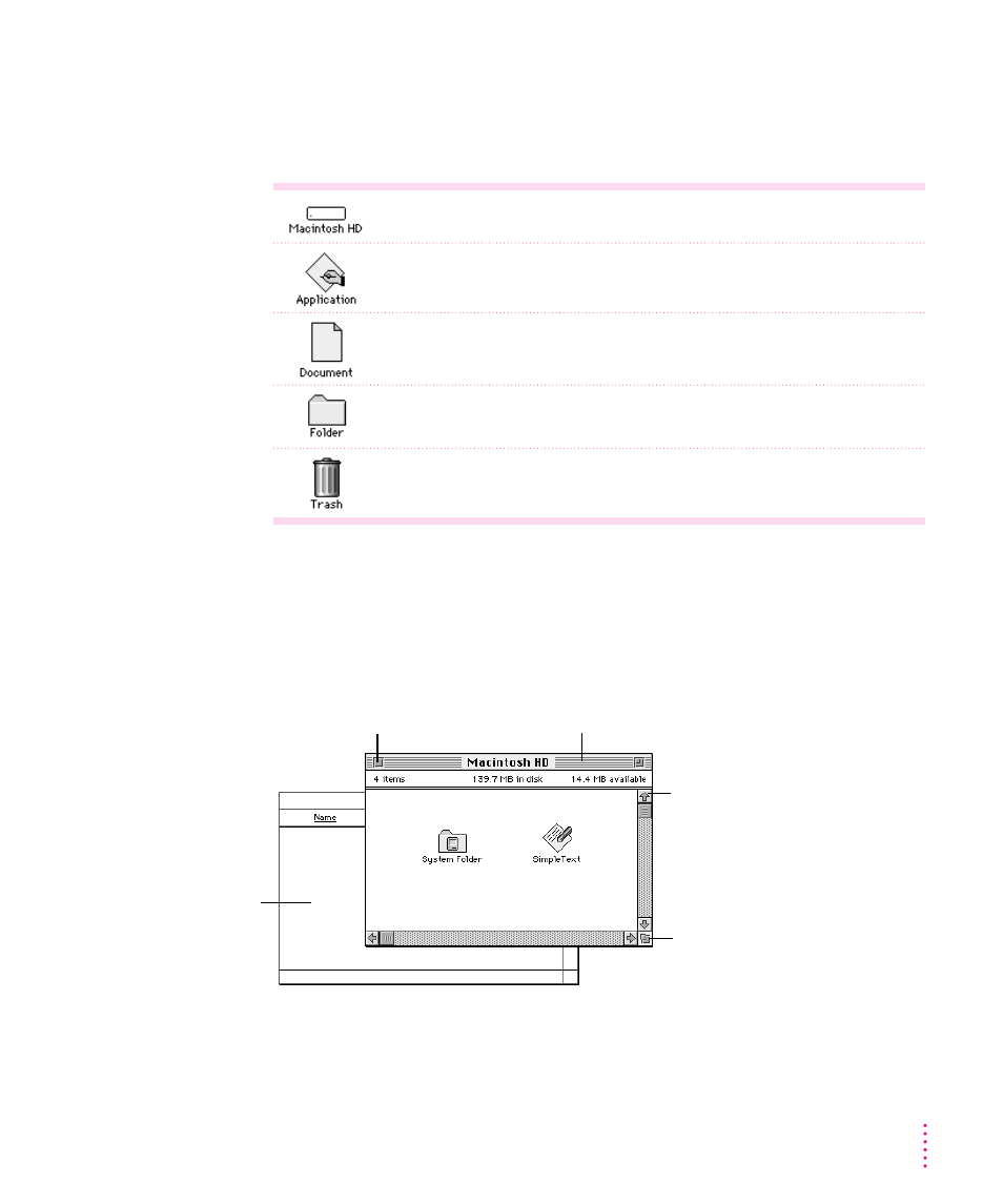 Icons, Windows | Apple PowerBook (2400c) User Manual | Page 18 / 159