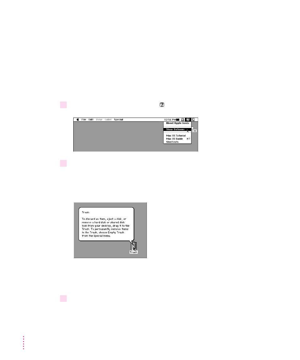 Identifying what’s on your computer screen | Apple PowerBook (2400c) User Manual | Page 34 / 159