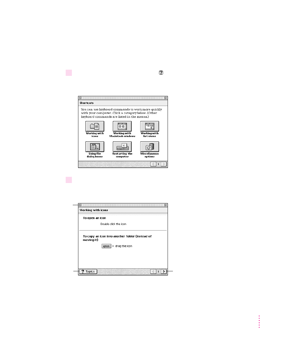 Learning useful shortcuts | Apple PowerBook (2400c) User Manual | Page 35 / 159