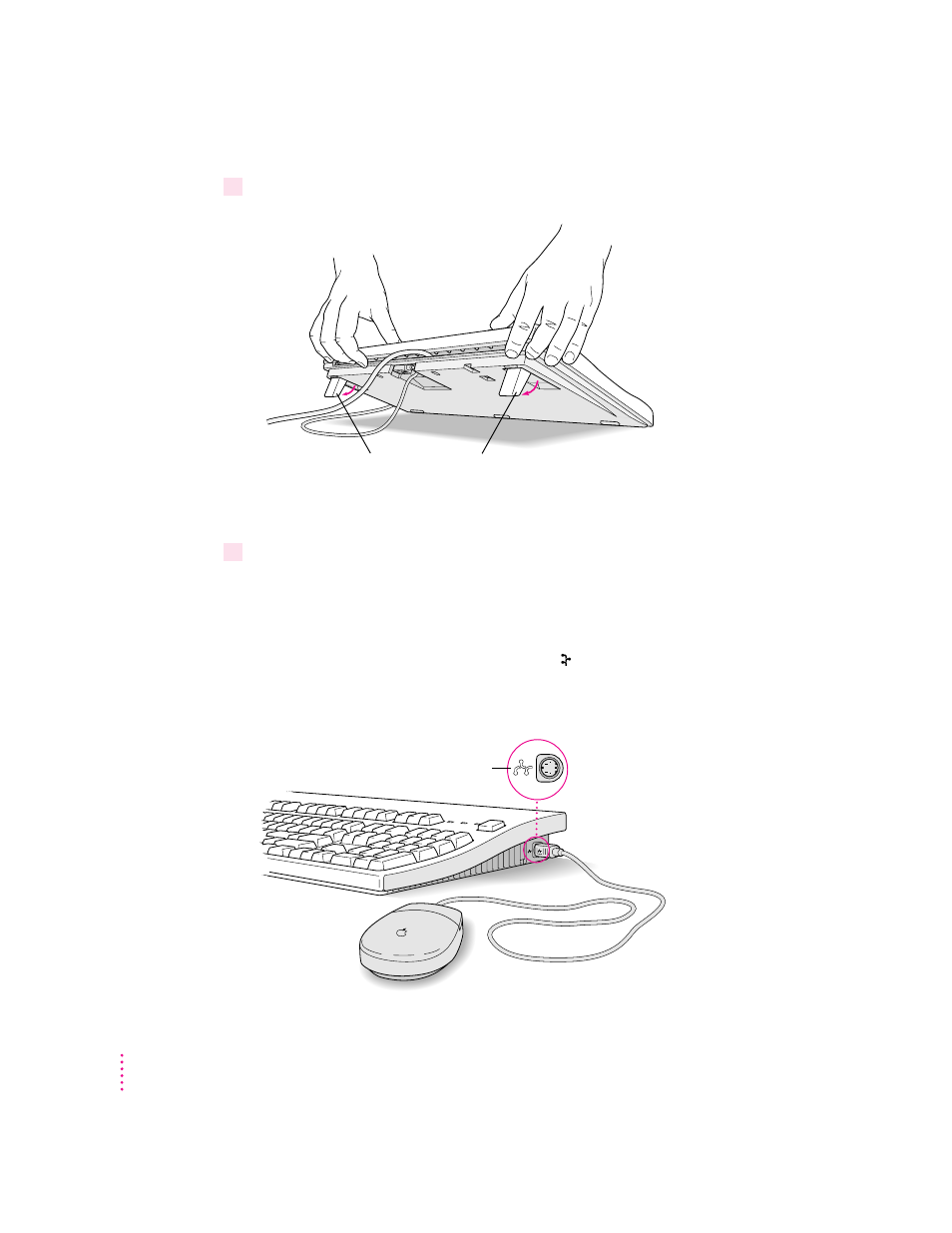 Connecting a keyboard with a separate cable | Apple Power Macintosh 7600/200 Series User Manual | Page 12 / 260