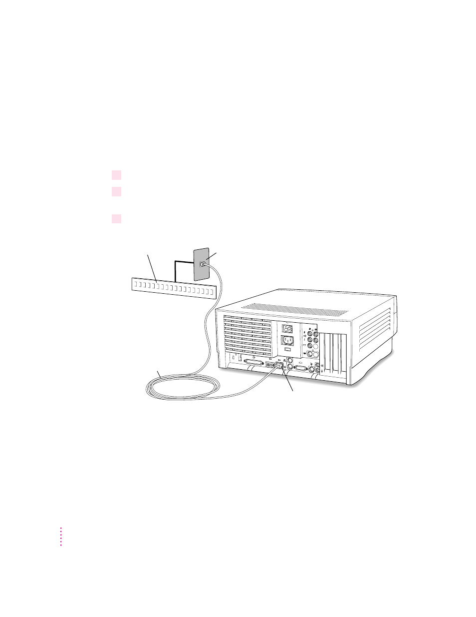 Connecting to a twisted-pair ethernet network | Apple Power Macintosh 7600/200 Series User Manual | Page 56 / 260