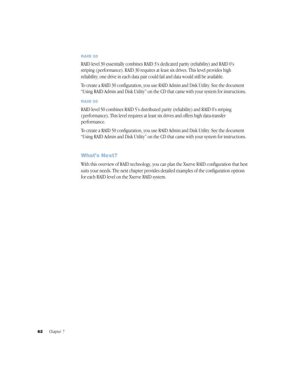 What’s next, What’s next? 62 | Apple Xserve RAID User Manual | Page 61 / 92