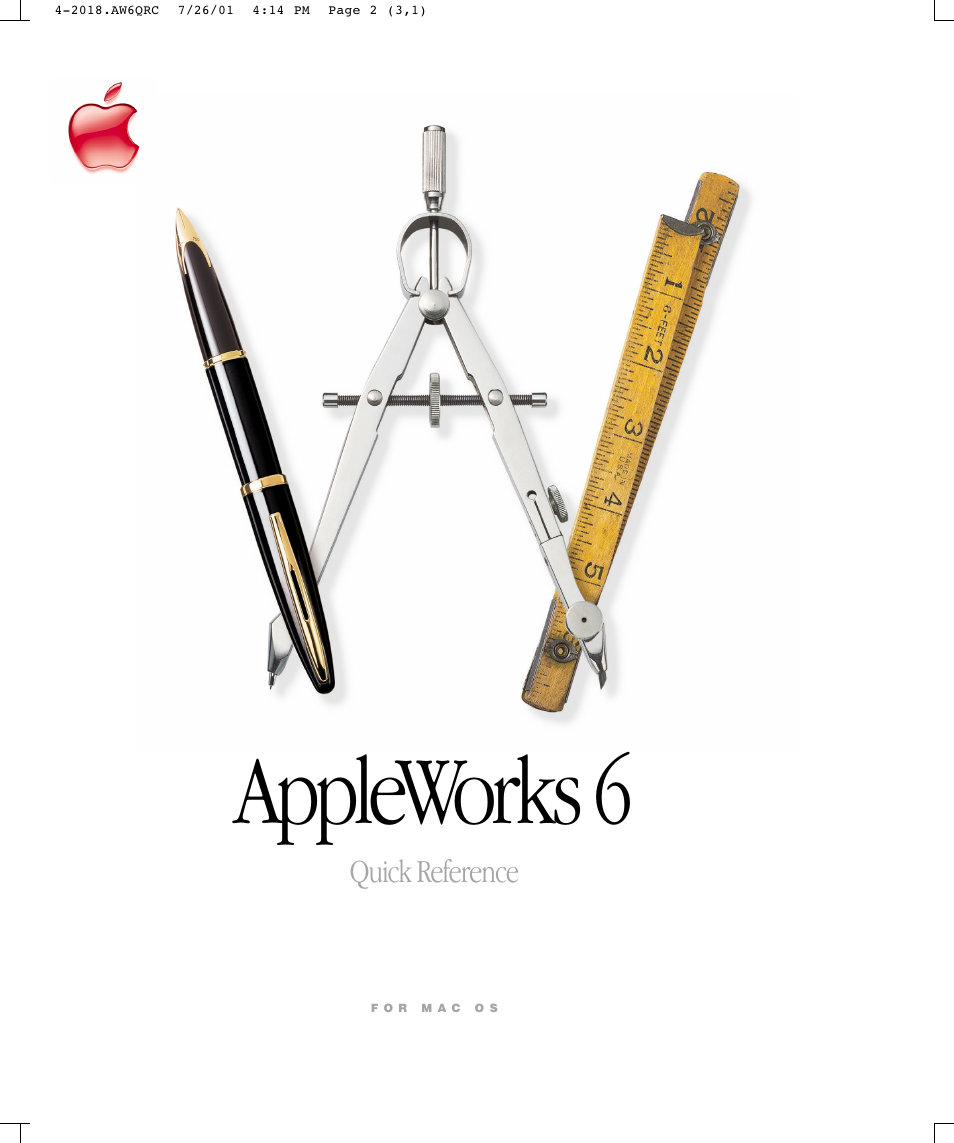 Apple AppleWorks Quick Reference: Mac OS User Manual | 6 pages