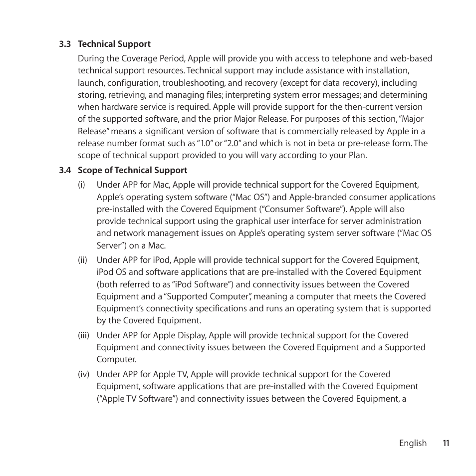 Apple AppleCare Protection Plan for Apple TV User Manual | Page 11 / 108