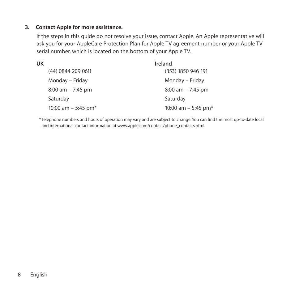 Apple AppleCare Protection Plan for Apple TV User Manual | Page 8 / 108