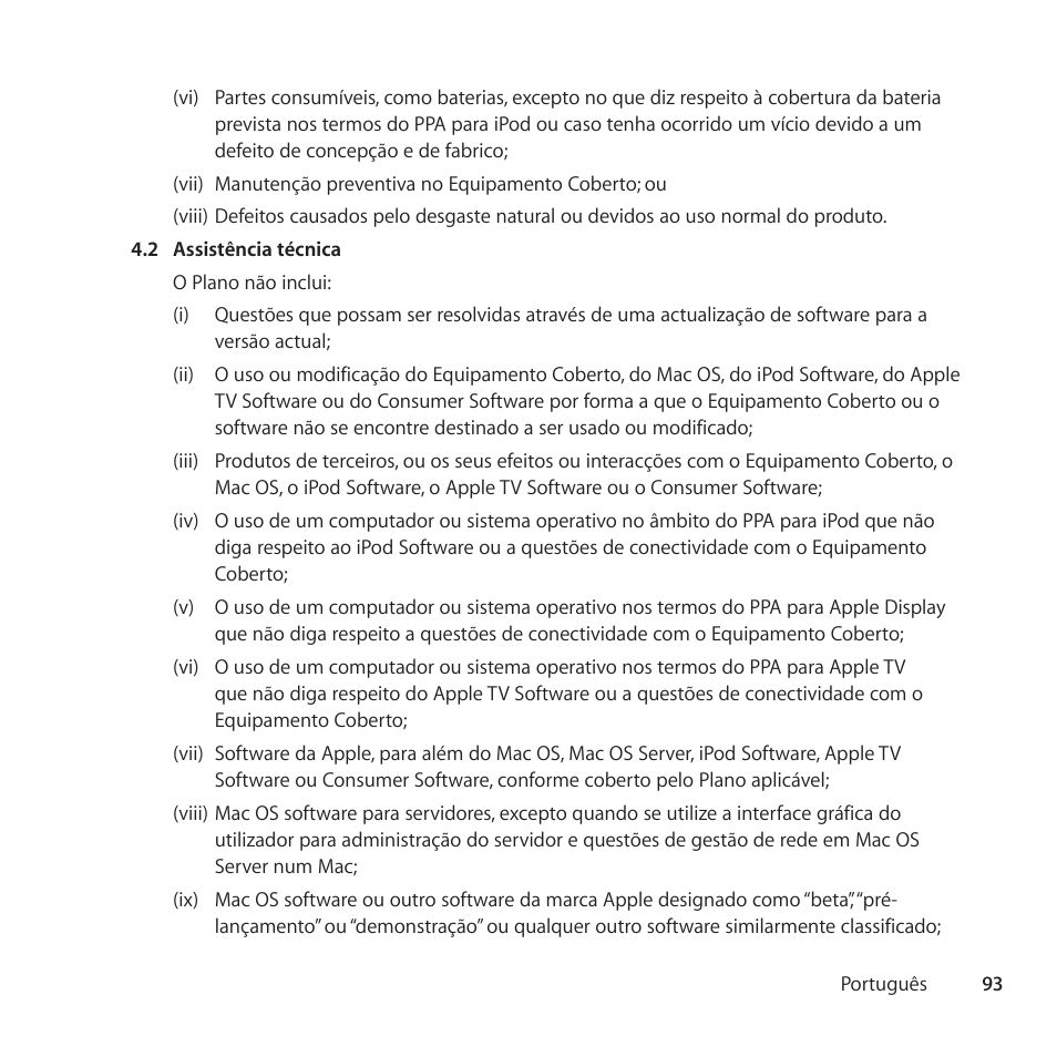 Apple AppleCare Protection Plan for Apple TV User Manual | Page 93 / 108