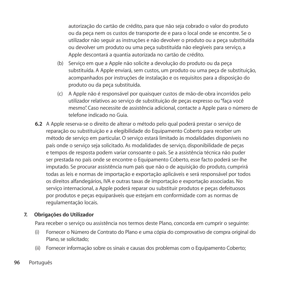 Apple AppleCare Protection Plan for Apple TV User Manual | Page 96 / 108