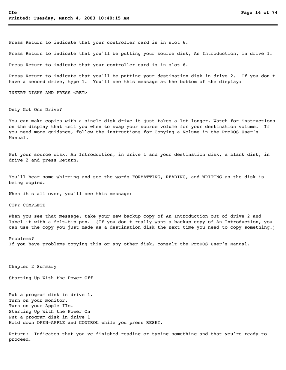 Apple IIe User Manual | Page 14 / 74