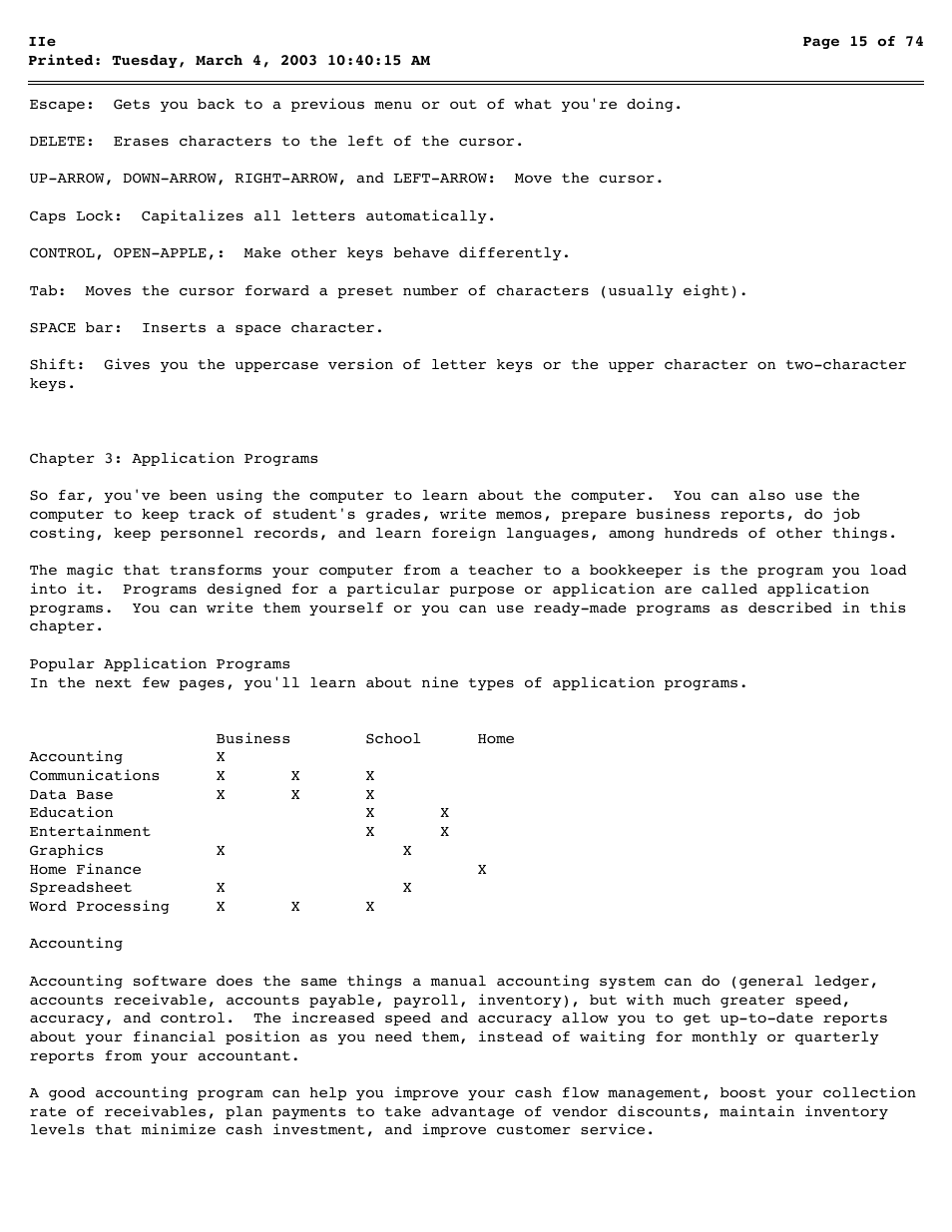 Apple IIe User Manual | Page 15 / 74