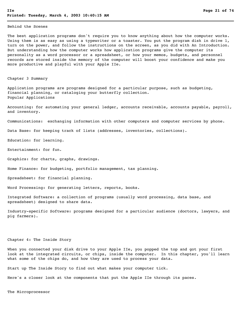 Apple IIe User Manual | Page 21 / 74