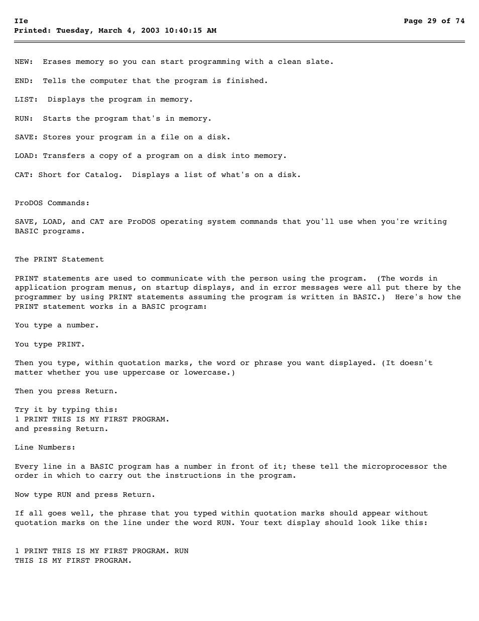 Apple IIe User Manual | Page 29 / 74