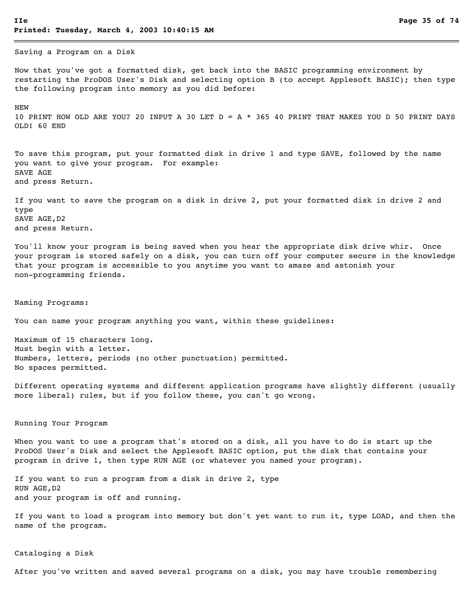 Apple IIe User Manual | Page 35 / 74