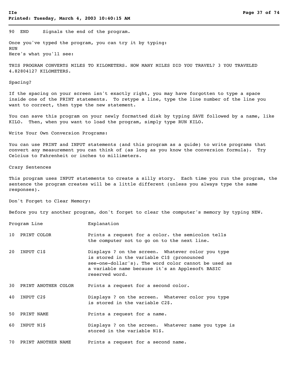 Apple IIe User Manual | Page 37 / 74