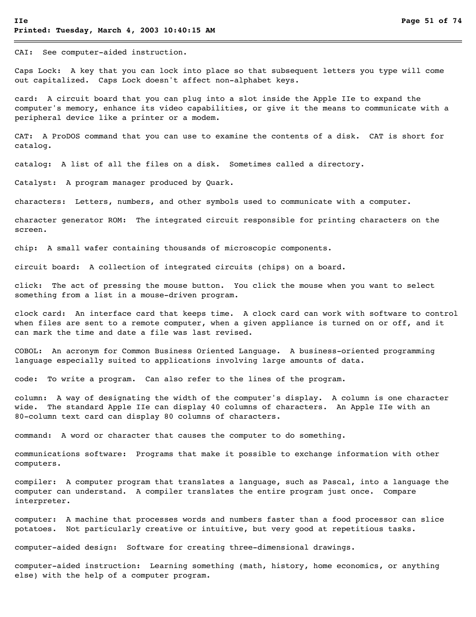 Apple IIe User Manual | Page 51 / 74