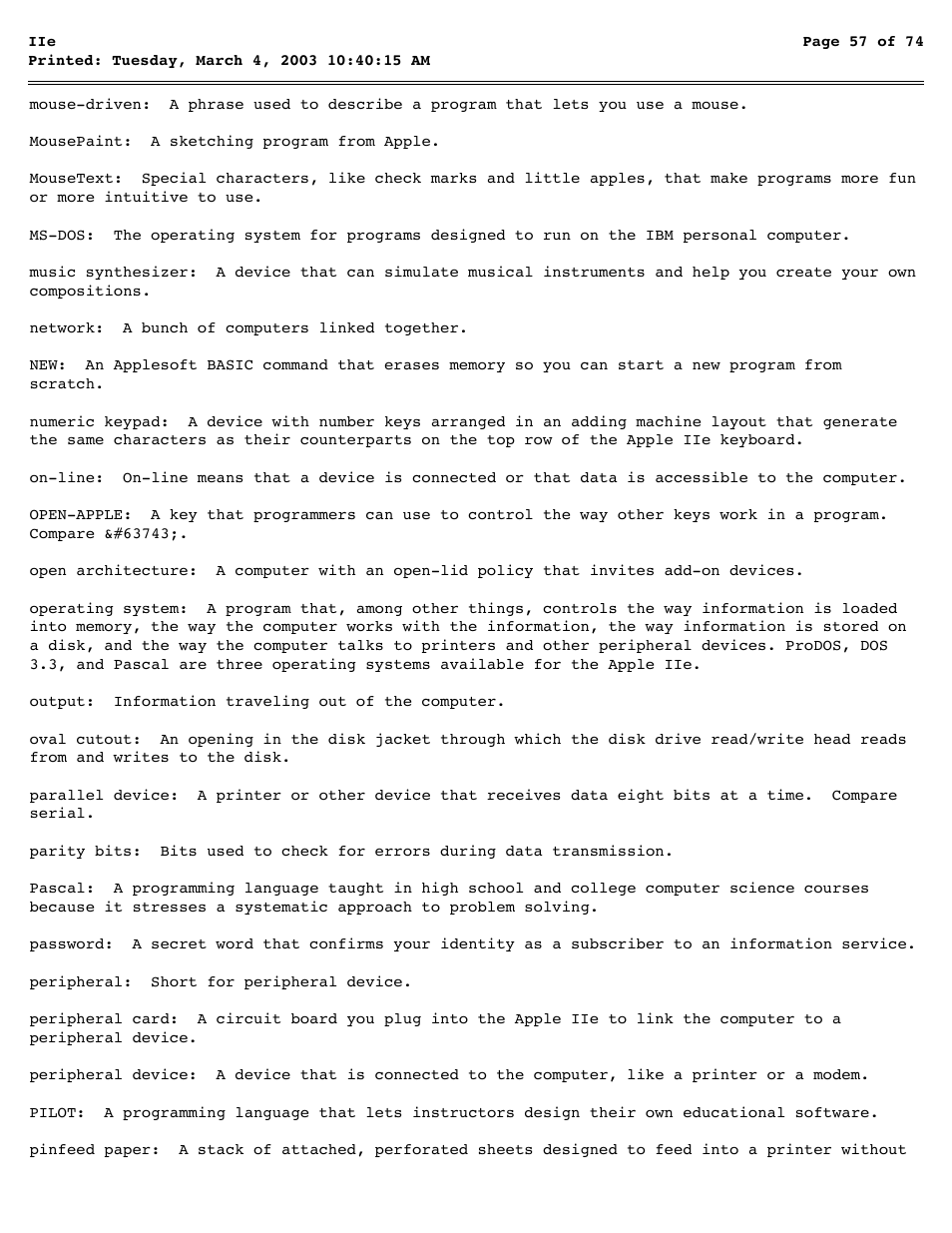 Apple IIe User Manual | Page 57 / 74