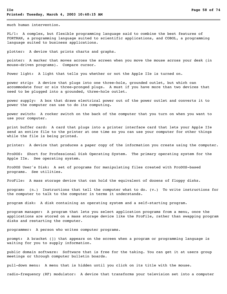 Apple IIe User Manual | Page 58 / 74