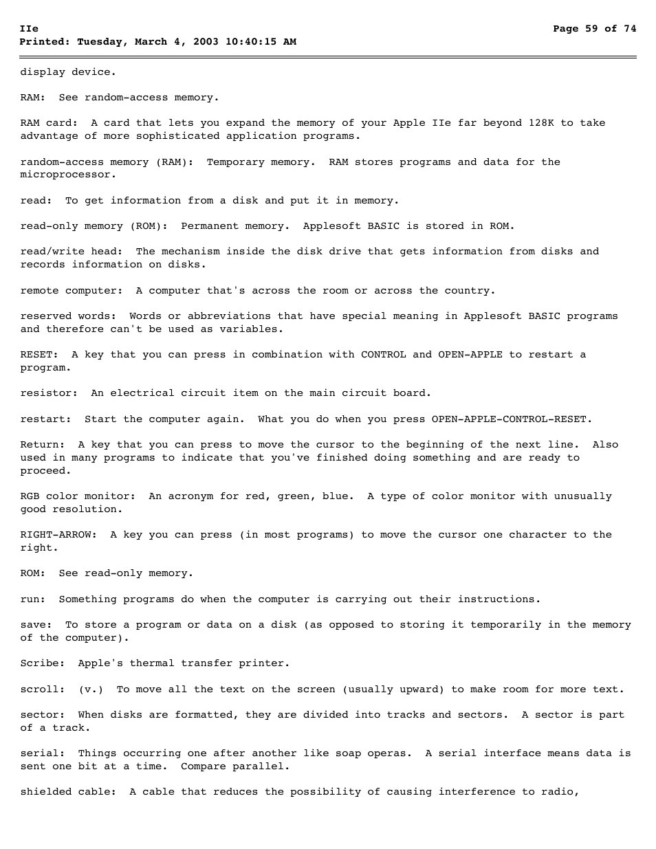 Apple IIe User Manual | Page 59 / 74