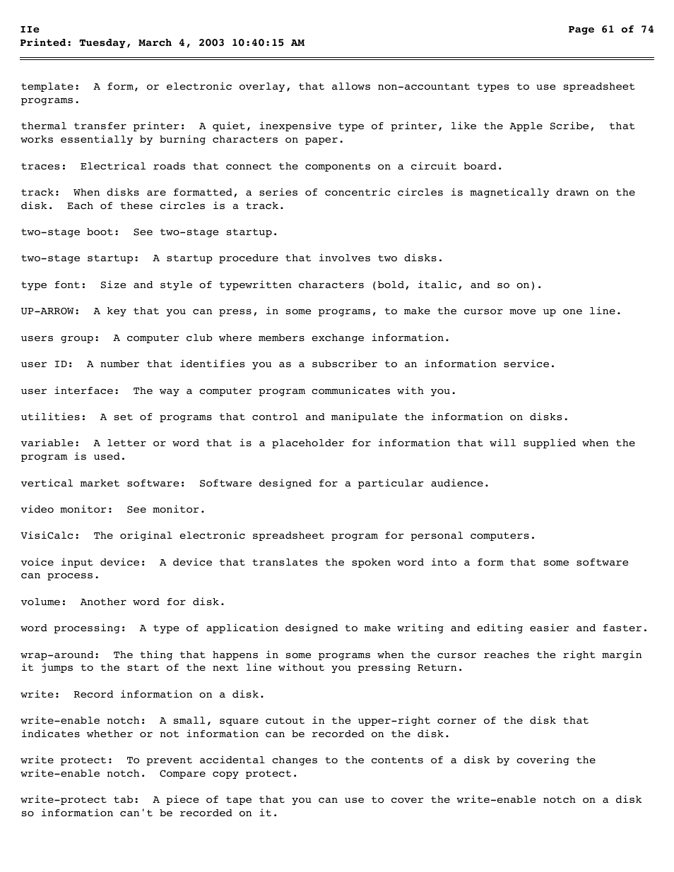 Apple IIe User Manual | Page 61 / 74