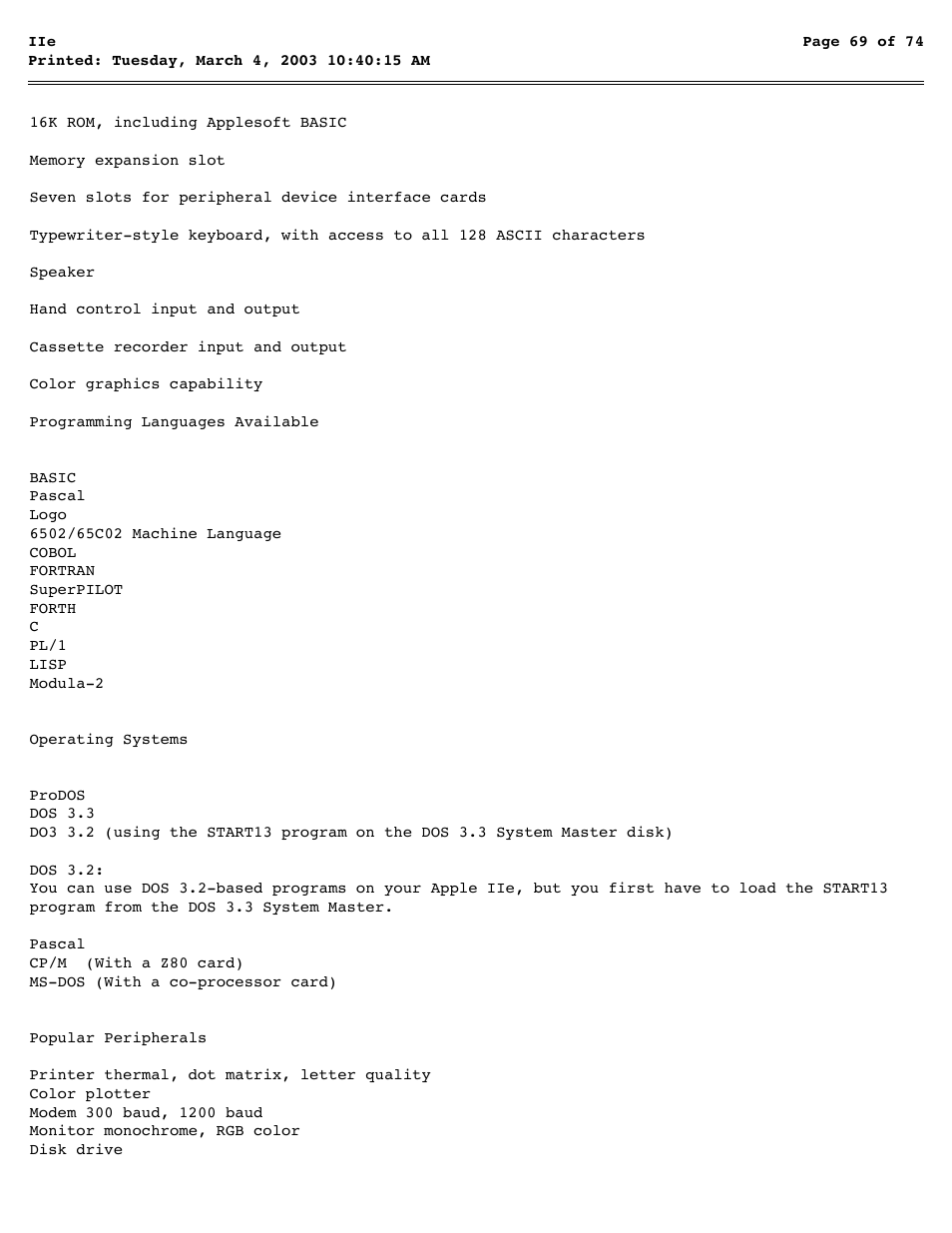 Apple IIe User Manual | Page 69 / 74