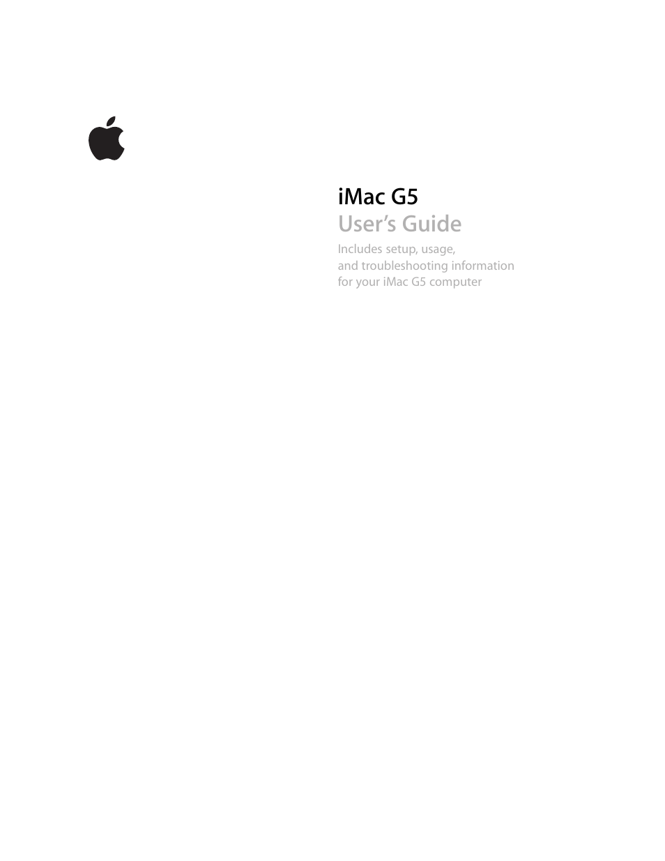 Apple iMac G5 (iSight) User Manual | 96 pages