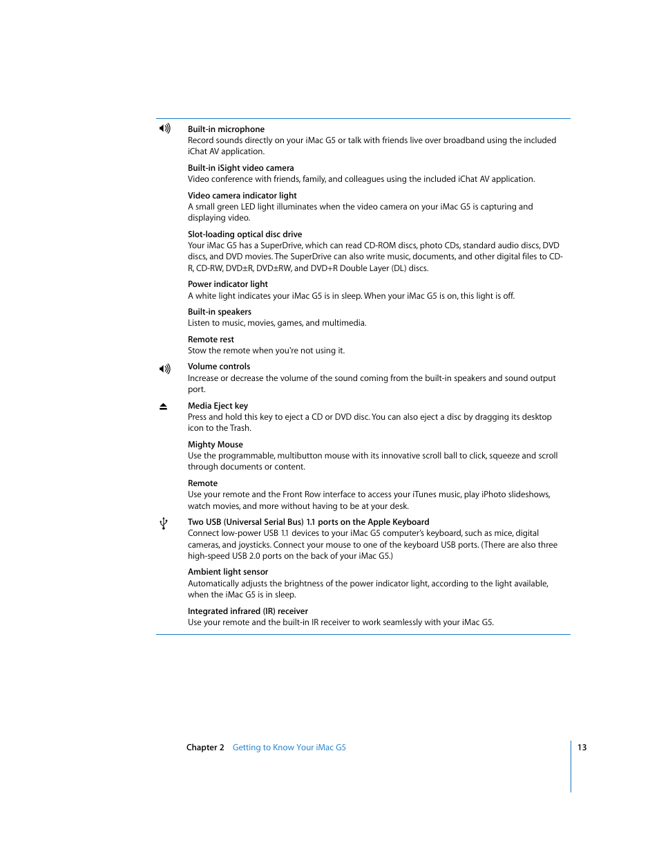 Apple iMac G5 (iSight) User Manual | Page 13 / 96
