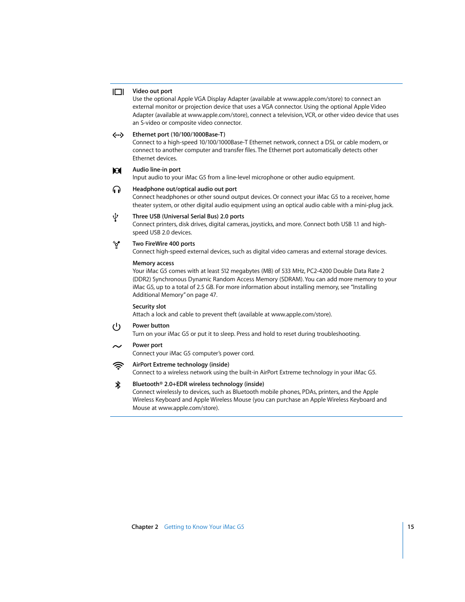 Apple iMac G5 (iSight) User Manual | Page 15 / 96