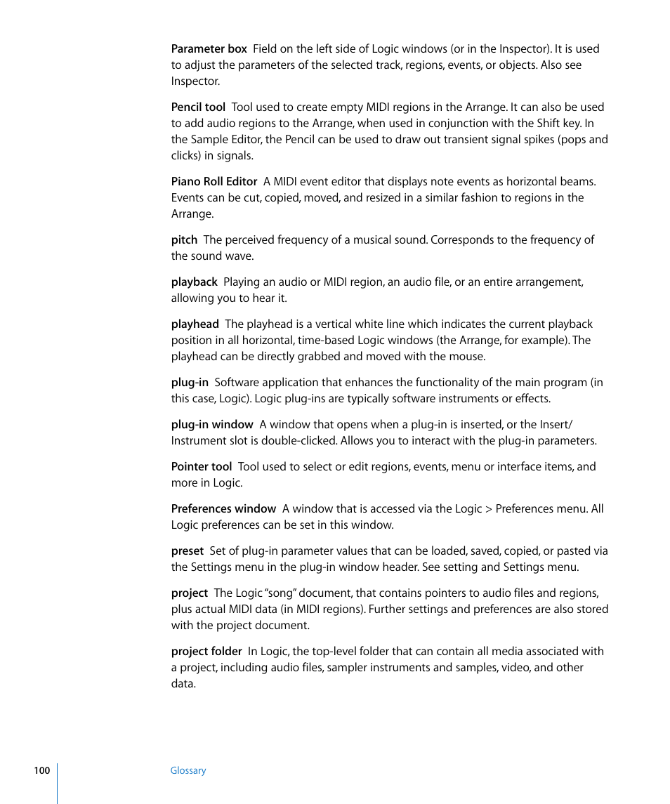 Apple Logic Pro 8 Getting Started User Manual | Page 100 / 111