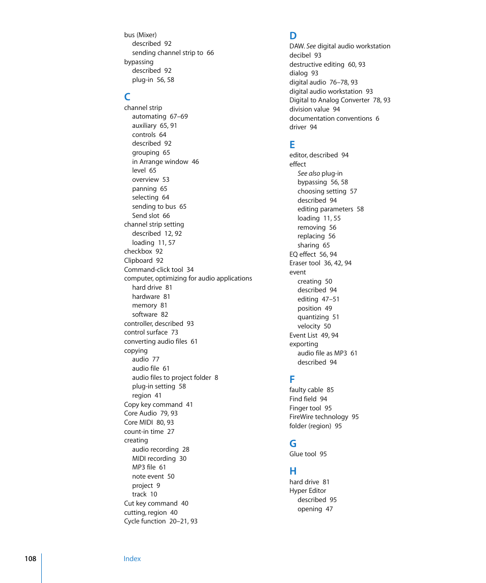 Apple Logic Pro 8 Getting Started User Manual | Page 108 / 111