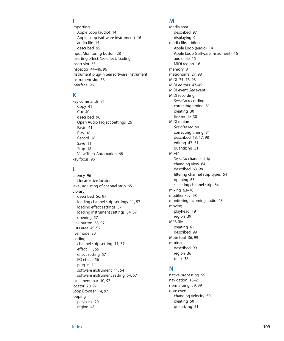 Apple Logic Pro 8 Getting Started User Manual | Page 109 / 111