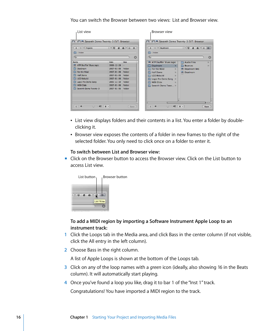Apple Logic Pro 8 Getting Started User Manual | Page 16 / 111