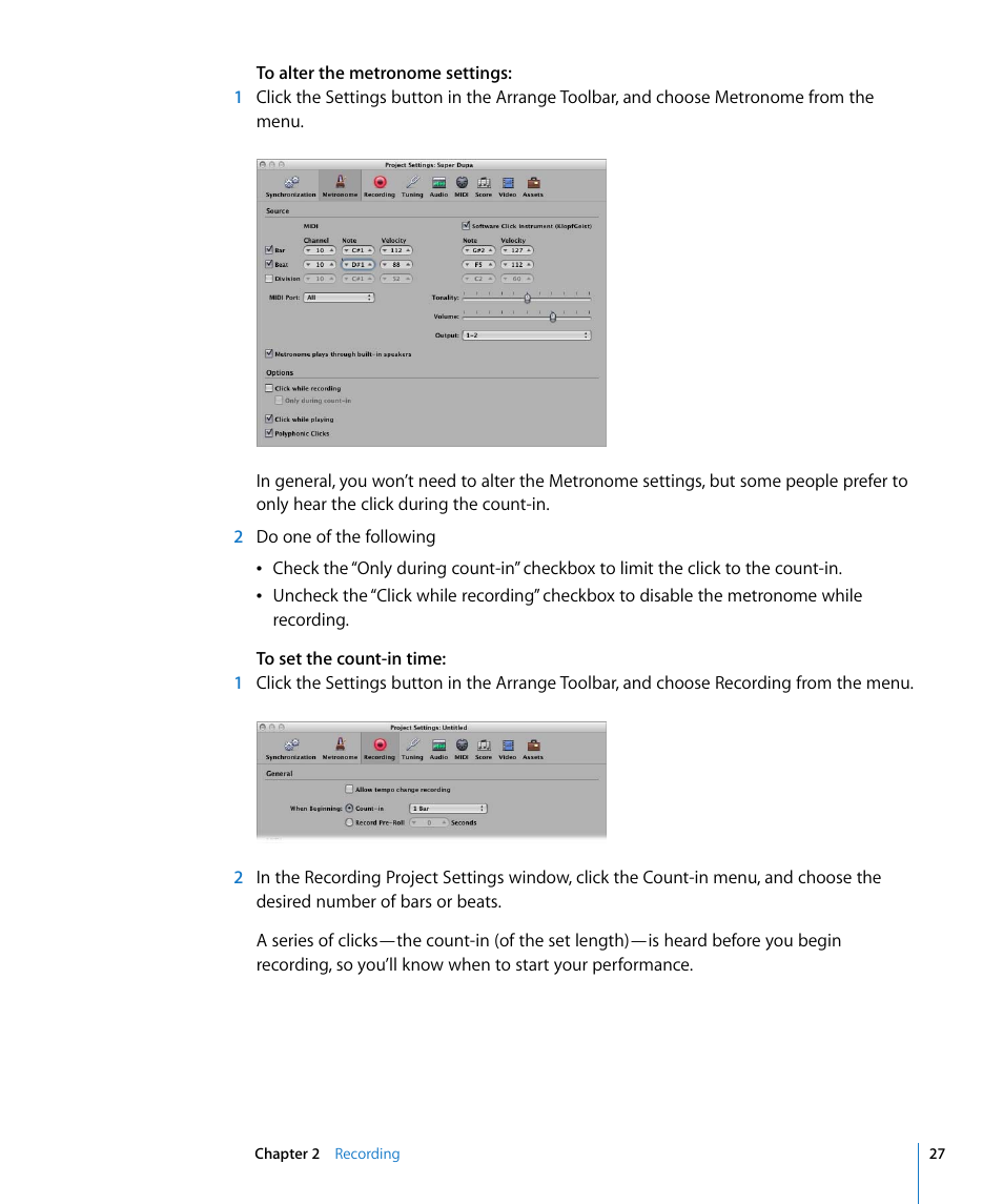 Apple Logic Pro 8 Getting Started User Manual | Page 27 / 111