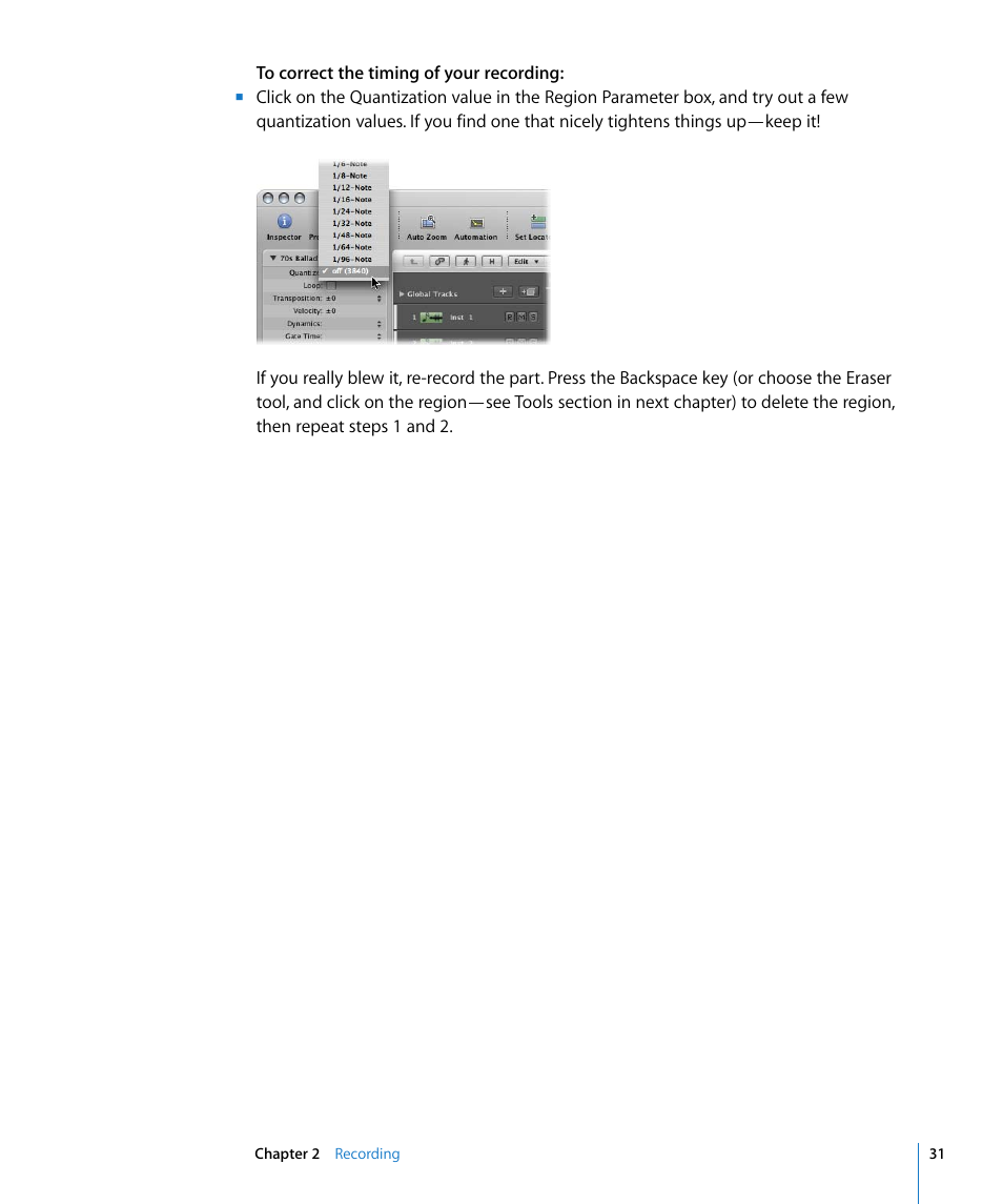 Apple Logic Pro 8 Getting Started User Manual | Page 31 / 111