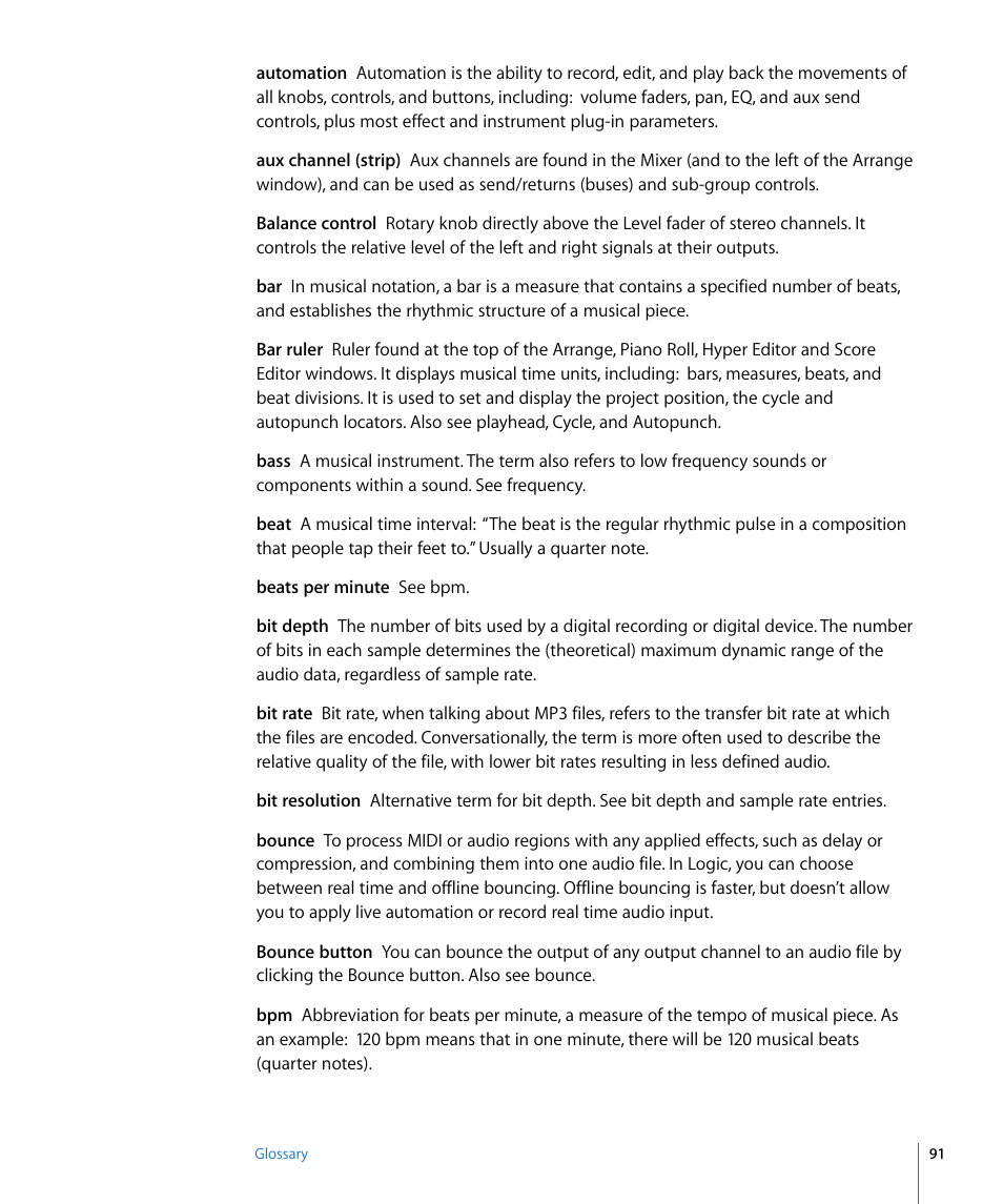 Apple Logic Pro 8 Getting Started User Manual | Page 91 / 111