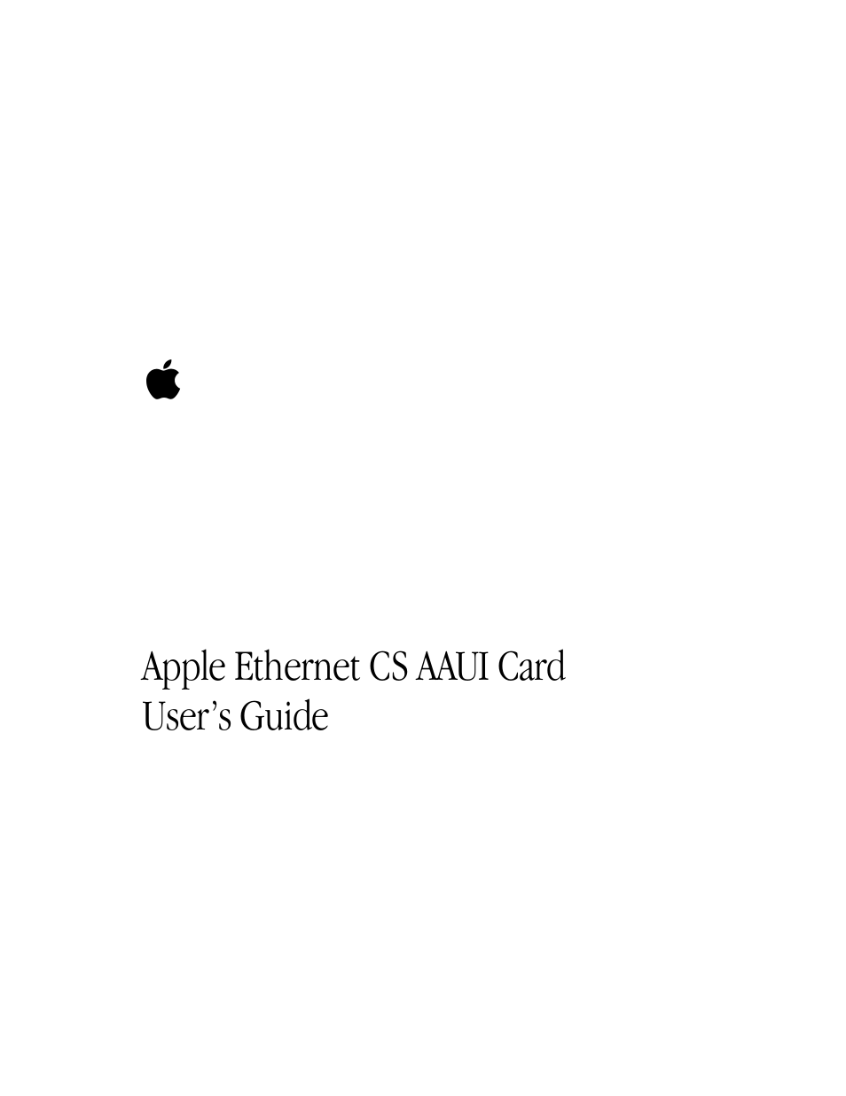 Apple Ethernet CS AAUI Card User Manual | 14 pages