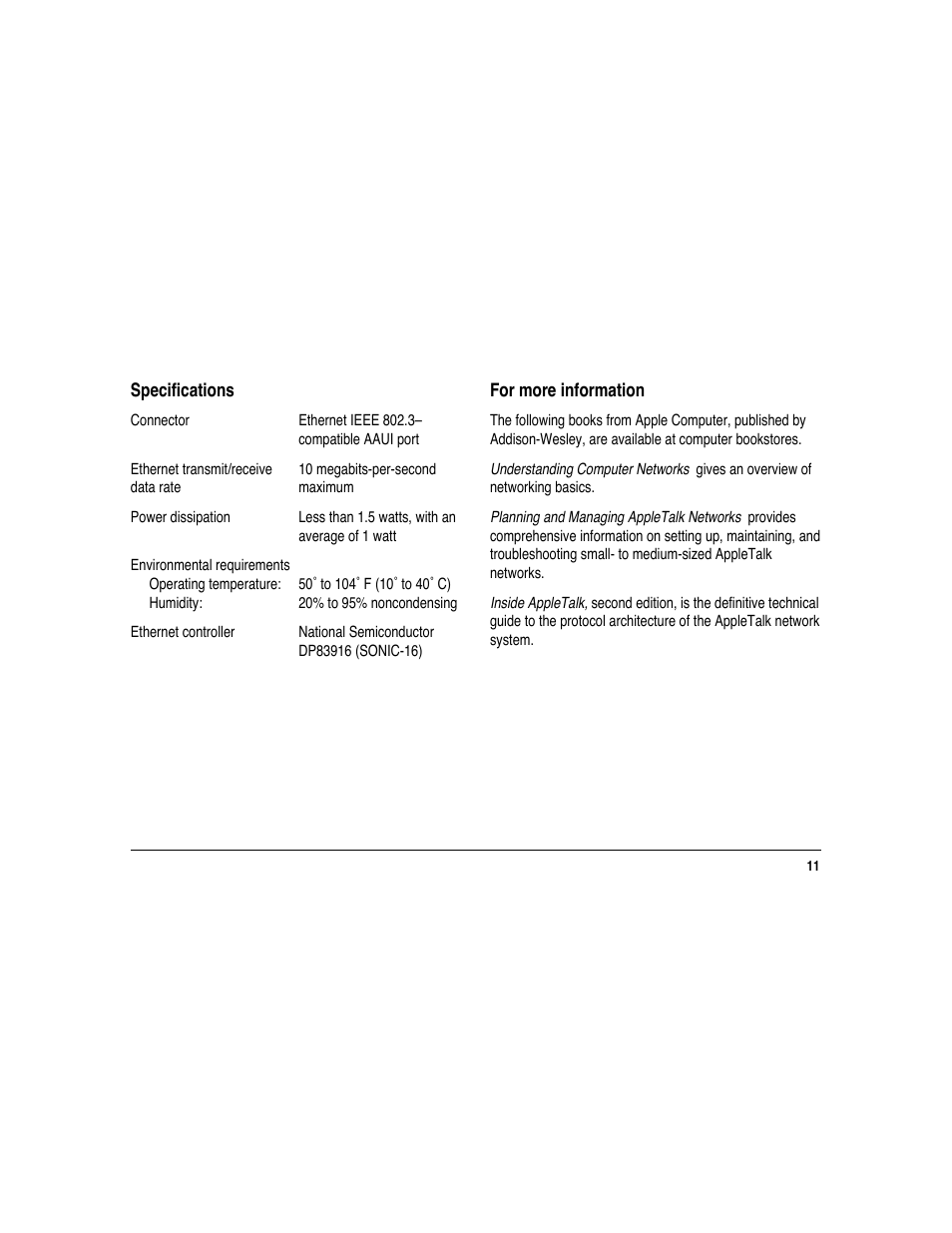 Apple Ethernet CS AAUI Card User Manual | Page 13 / 14