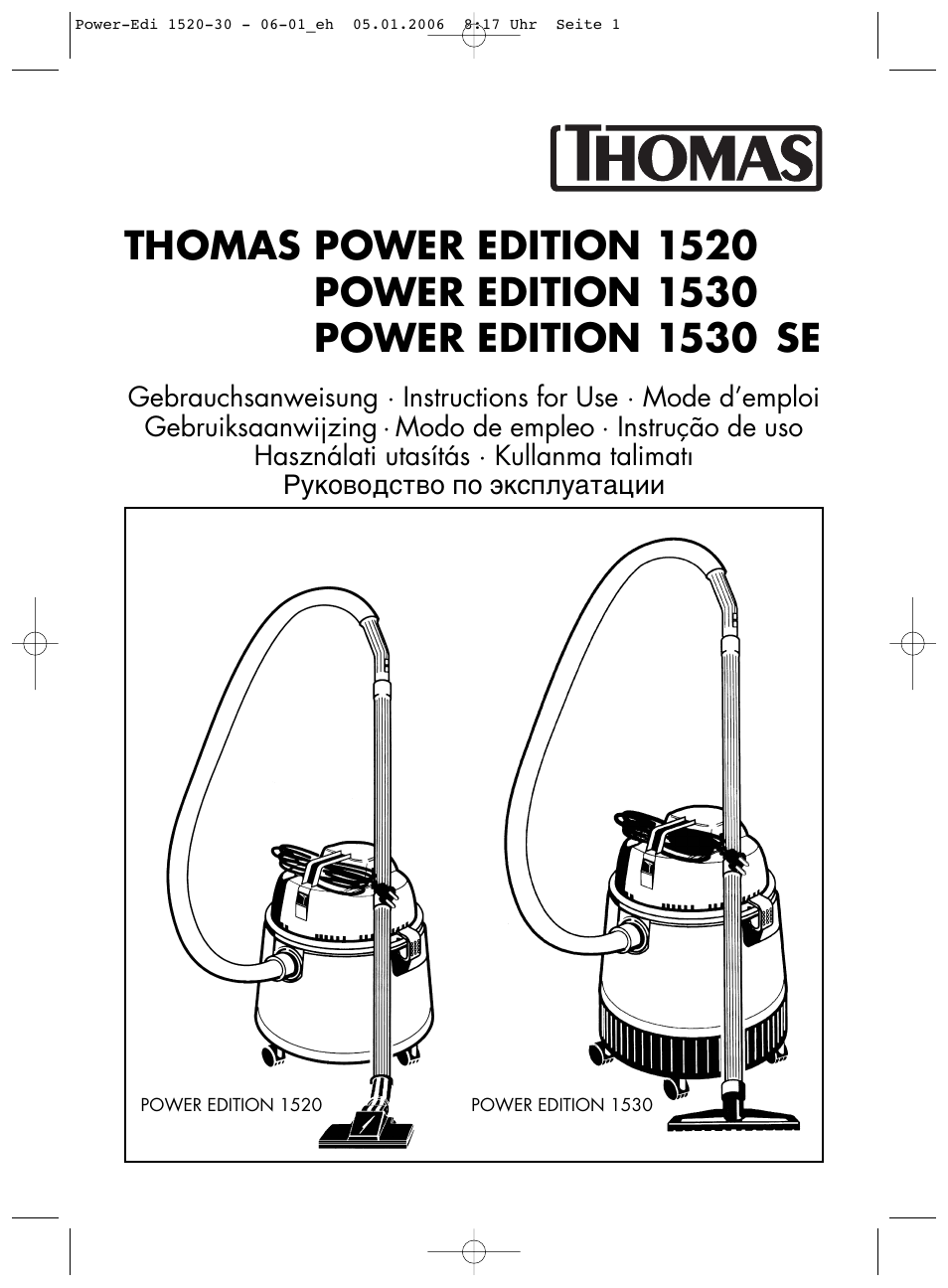 Thomas Power Edition 1520 User Manual | 44 pages